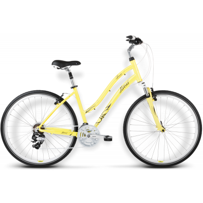Mestský bicykel 28" Kross Tresse 7-prevodový Hliníkový 14" Žlto-čierno-biely